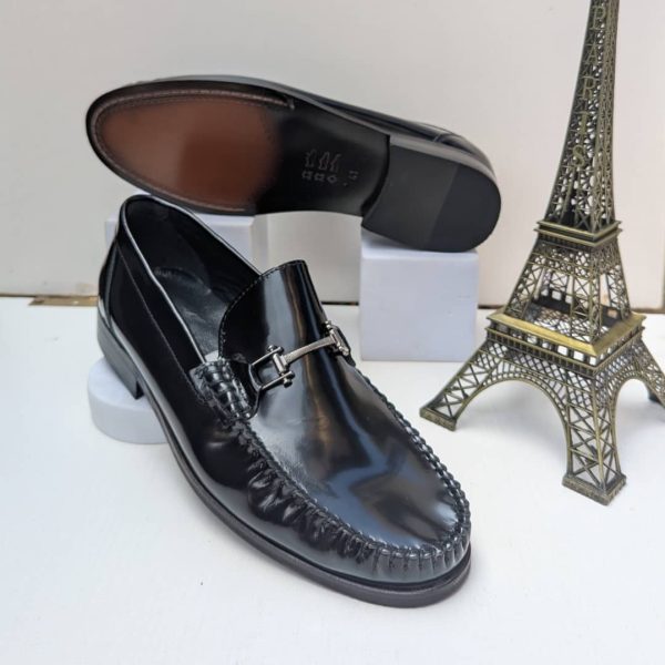 Leather Fashion Glossy Loafers
