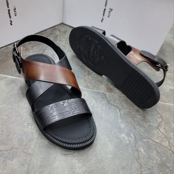 Premium Berluti Criss-Cross Sandals