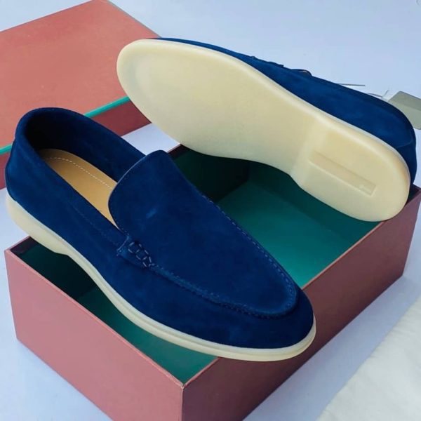Loro Piana Suede Slip-on Loafers