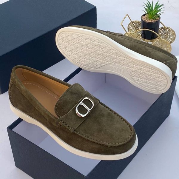 Classic Dior Slip-On Suede Loafers