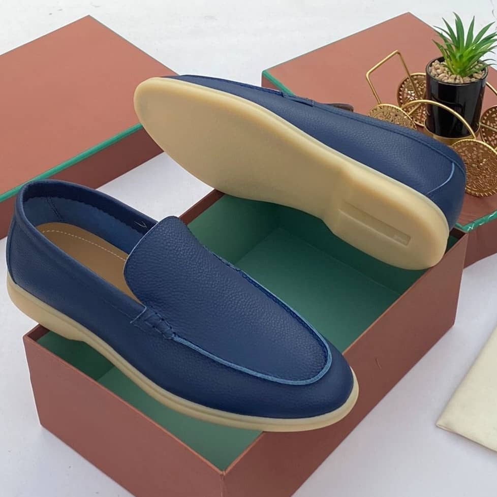 Loro Piana Summer Walk Leather Loafers - Image 2
