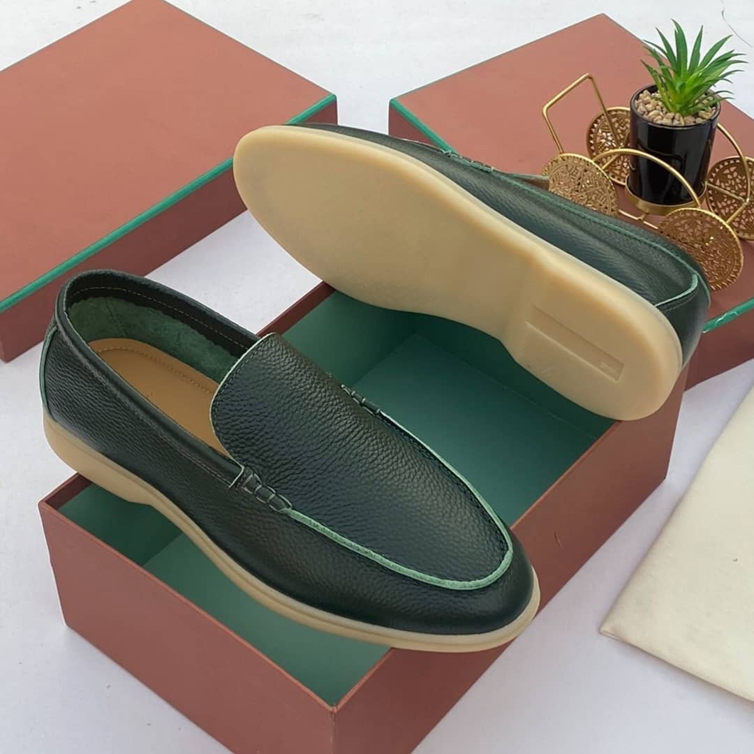 Loro Piana Summer Walk Leather Loafers