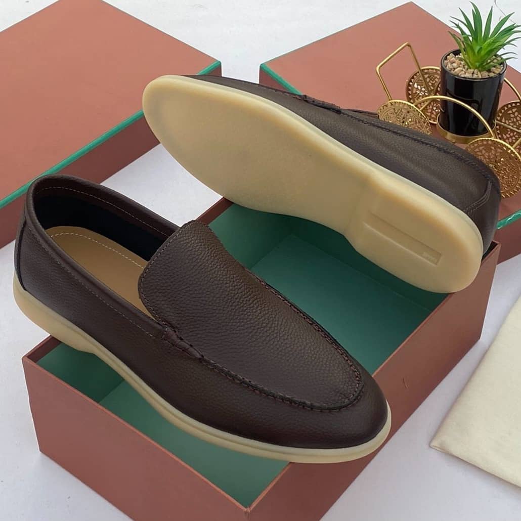Loro Piana Summer Walk Leather Loafers - Image 4