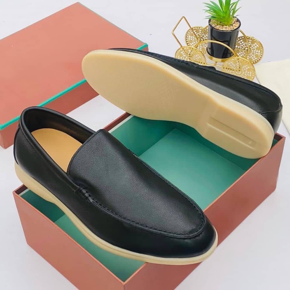 Loro Piana Summer Walk Leather Loafers - Image 5