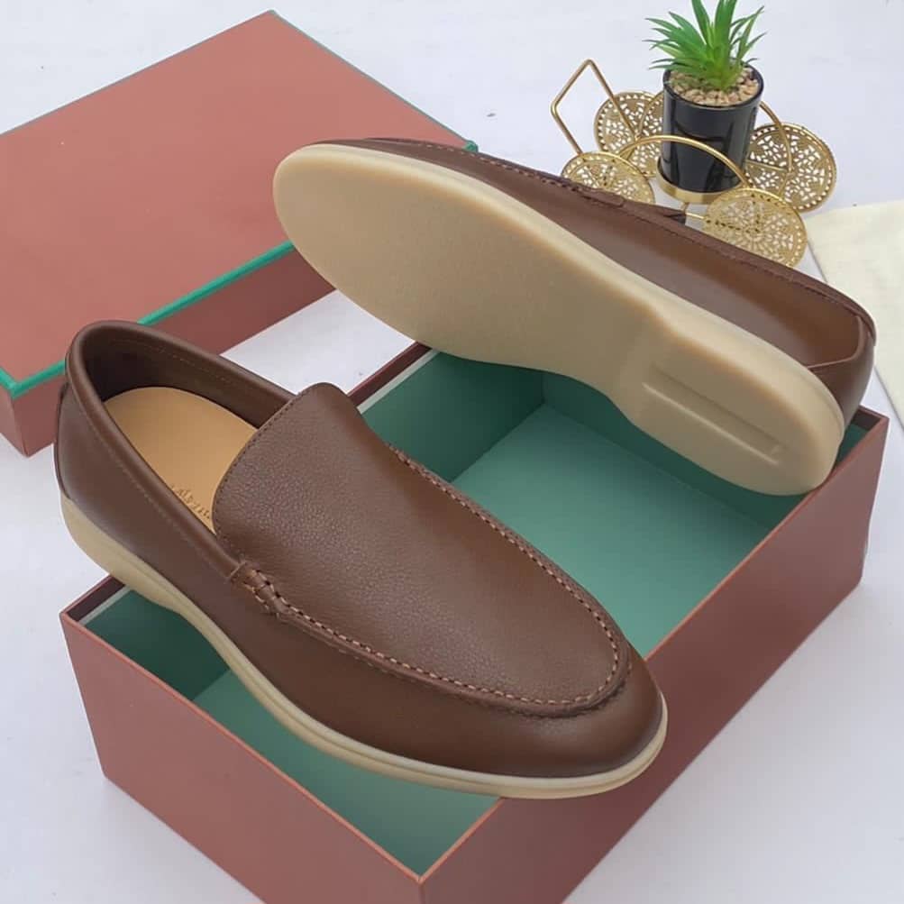 Loro Piana Summer Walk Leather Loafers - Image 6