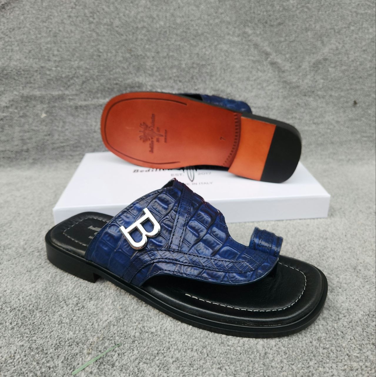 Luxury Men's Italian Leather Slippers - Image 5