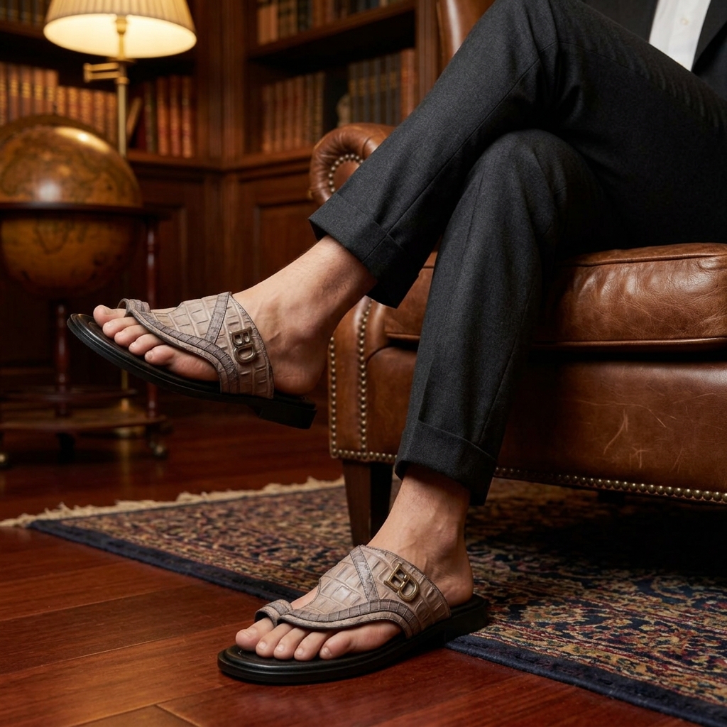 Luxury Men's Italian Leather Slippers - Image 8