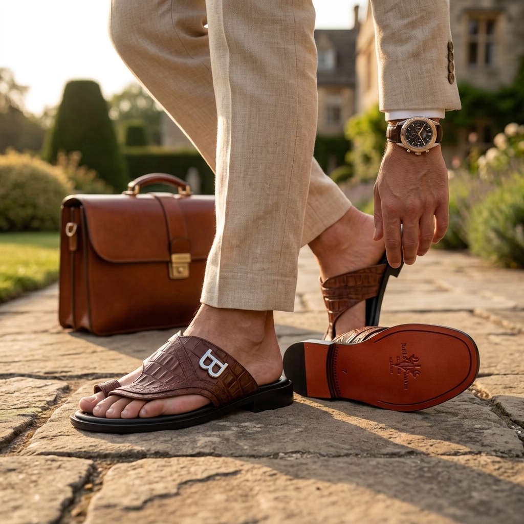 Luxury Men's Italian Leather Slippers - Image 14