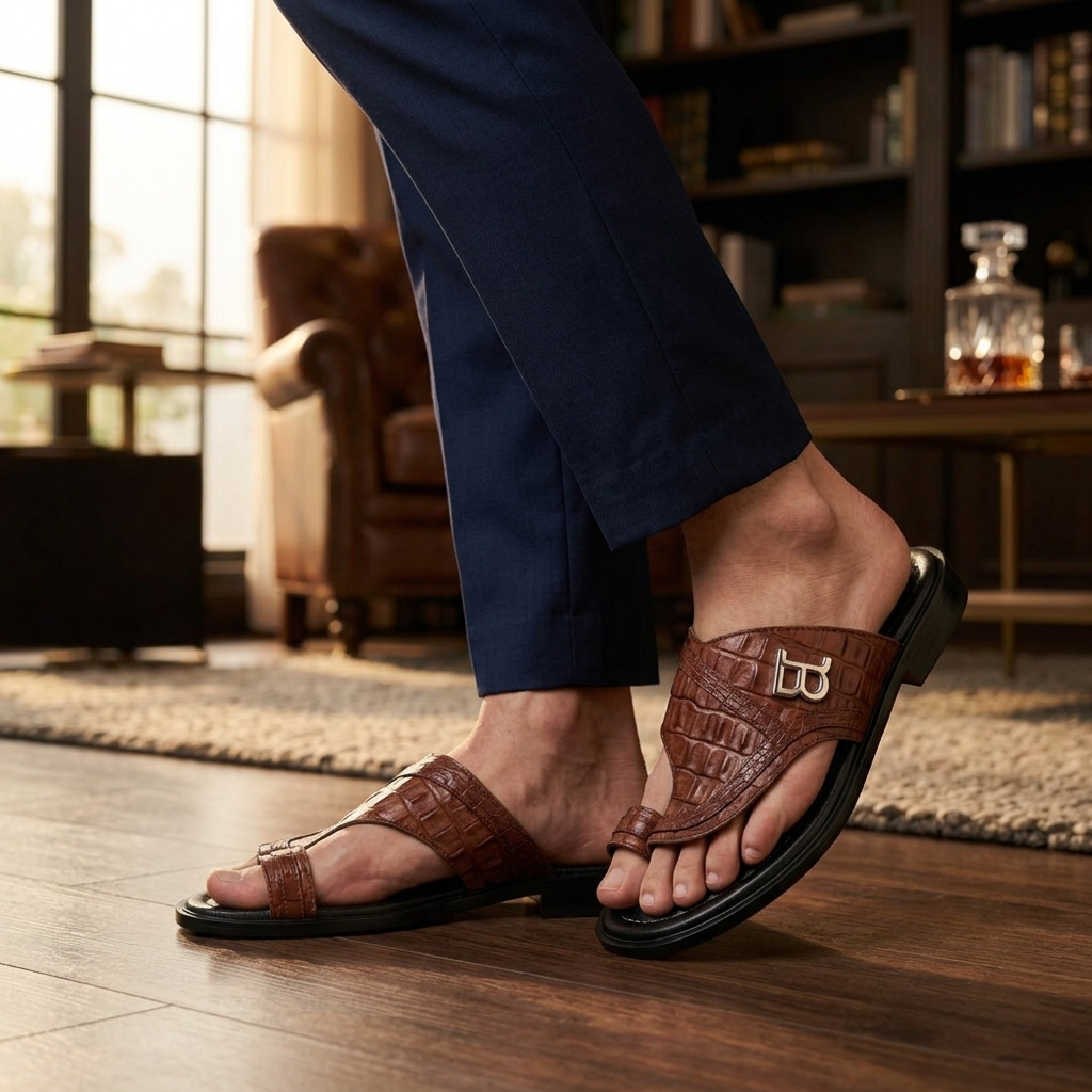 Luxury Men's Italian Leather Slippers - Image 13