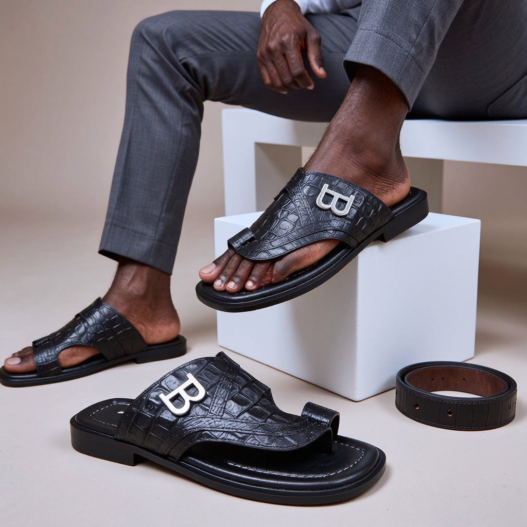 Luxury Men's Italian Leather Slippers - Image 19